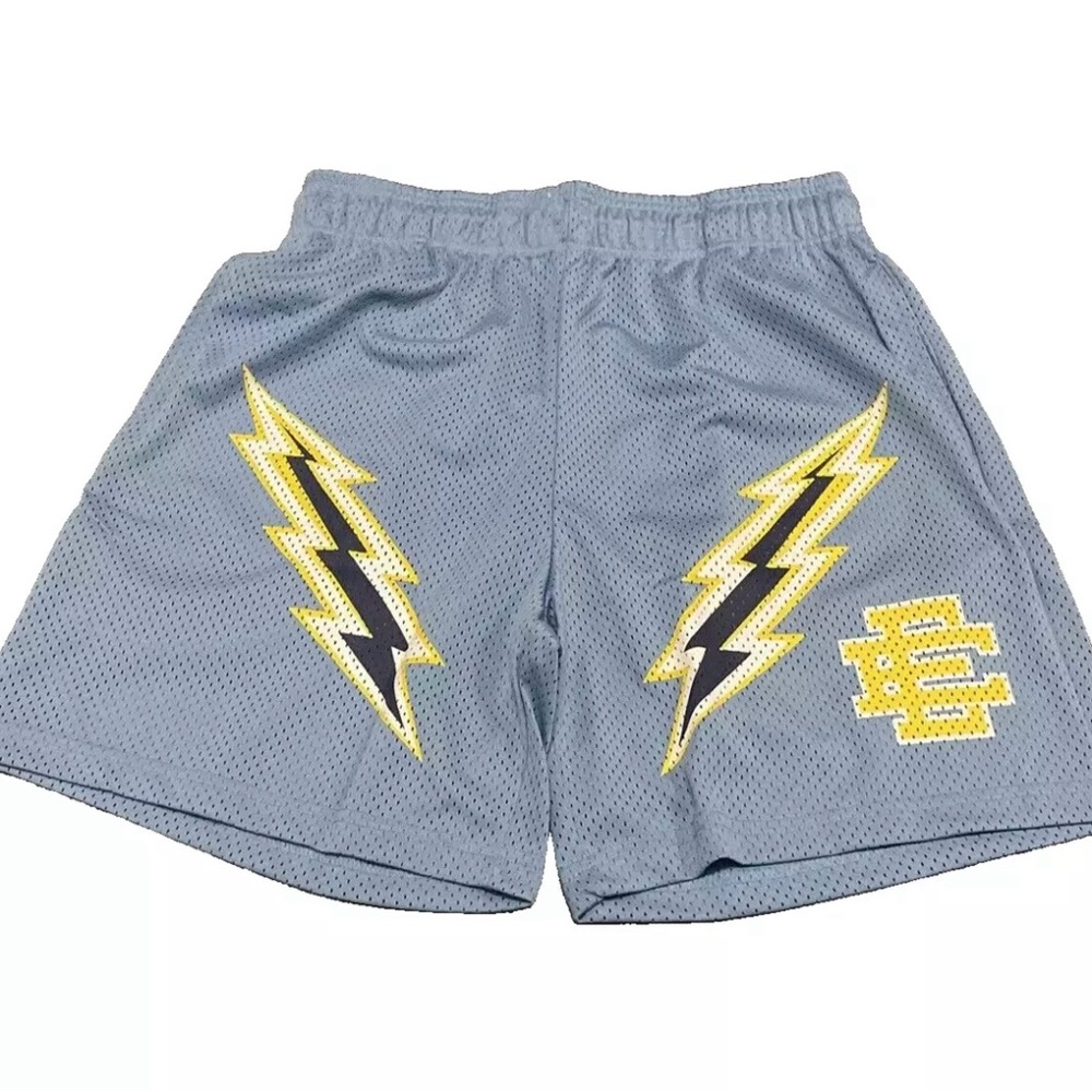 Eric Emanuel EE Basic Short Carolina Bolt Blue Size L Mens New Authentic
